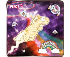 NICI Theodor Einhorn Kuscheltier Shooting Star - 45 cm - Goldenes Einhorn Plüschtier mit goldenem Horn und glänzendem Plüschfell - Für jedes Alter geeignet - 43739