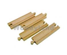 HOLZEISENBAHN ZUBEHÖR EISENBAHN 4 SCHIENEN GERADE HOLZ 15cm paßt zu allen
