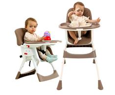 Baby Hochstuhl Verstellbar Sitzerhöhung Kinderstuhl mit Esstisch Sicherheit PU-Stühle für Babys