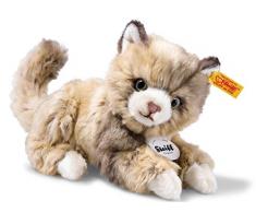 Steiff Lucy Katze - 18 cm - Kuscheltier für Kinder - Plüschkatze - weich & waschbar - braun gefleckt (099663)