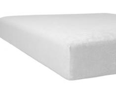 Kneer 4076001 Frottee Kinder-Spannbetttuch Qualität 40, Größe 60/120-70/140 cm, weiß