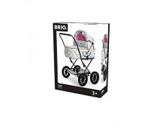 BRIO 24891359 - Puppenwagen Combi, grau mit Punkten, Puppenwagen