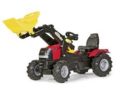 Rolly Toys 611126 rollyFarmtrac Case Puma | Trettraktor mit Lader | Traktor mit Sitzverstellung, Motorhaube zum Öffnen, Luftbereifung | für Kinder ab 3 Jahren| Farbe rot/schwarz