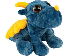Suki 14534 Kuscheltier Drache Thunder mit Flügel sitzend blau orange gelb 30 cm Plüschtier Kuscheltier Spielzeug Baby Kind Plüsch