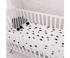 Muslinlife Baby-Spannbetttuch aus Baumwolle, Cartoon-Motiv, Matratzenschoner, Babybetttuch für Kinderbetten (130 x 70/120 x 60/120 x 65 cm)