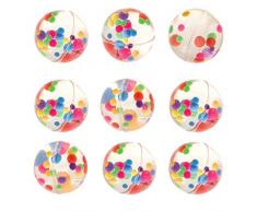 Baker Ross Flummis mit Regenbogenpunkten (8 Stück) Gummibälle für Kinder mit Regenbogenpunkten. Flummis für Kinder Partys