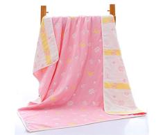 Yuerong Badetücher, Handtücher, Baumwolle, Baby Kinder Babydecken, Badetücher, Kinderwagendecken, Elch 110cmx110cm
