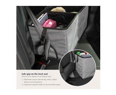 reer Rücksitz-Auto-Box TravelKid Box für Ordnung auf der Rückbank, schmutzabweisend, Anti-Rutsch-Boden, faltbar, grau
