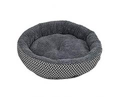 Aisoway Pet Runde Hunde Betten Plüsch Donut-Katze-Form Und Hundekissen Bed Weiche Bequeme Warm Puppy Nest Halten
