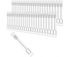 com-four® 48x kleine Seifenblasen-Stäbe - für Hochzeit mit Herzgriff - auch perfekt für Geburtstag, Taufe, Verlobung und mehr (48 Stück - weiß)