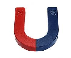 Generic Hufeisenmagnet, U-förmig, 60 mm, Rot/Blau
