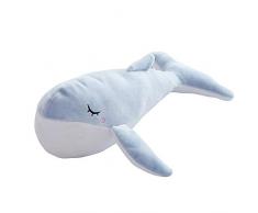 ZXGQF Weiche Plüsch Gefüllte Wal, Lebensechte Kuscheltier Hai Delphin-superweiches Plüschkissen gefüllt Wal, Hai, Delphin, für Kinder oder als Geschenk, einen lieben Menschen (Blue,35cm)