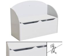 habeig KINDERBANK weiß ~ 77x55x30cm Soft Close Bank Kindermöbel Stuhl Sitzmöbel Truhe