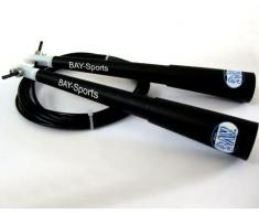 BAY® FREEFALL KIDS extra leichtes Stahl-Springseil für KINDER, längenverstellbar, Sprungseil Springseile Hüpfseil Kinderspringseil KEIN Spielzeug, Junior Teenie einstellbar