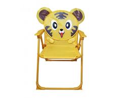 Fachhandel Plus Kinder-Klappstuhl Kinderstuhl Campingstuhl Gartenstuhl versch. Motive wählbar, Motiv:Tiger
