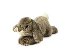 Anna Club Plüsch ACP16839 - Plüschfigur Kaninchen, Liegend 18 cm, grau, Plüschtiere