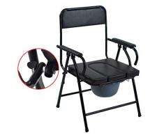 JYTBD YUN TAO Medizinischer Folding KopfendeCommode Stuhl - Topfstuhl mit gepolstertem Sitz Sicherheitsrahmenschienen WC Surround Dusche Toilette Lehrstuhl for Ältere/Behinderte/Behinderte max.150kg