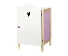 roba Puppenkleiderschrank Serie „Scarlett“, Puppenmöbel zum Verstauen von Puppenkleidung und Puppenzubehör, weiß lackiert