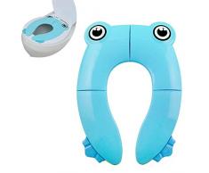 Pejoye Faltbarer Kinder Toilettensitz, Integrierter Klappbarer Universell Passender Kinder Toilettentrainer für Unterwegs Tragbar Reise WC Sitz Kleinkind Töpfchentrainer mit Aufbewahrungstüte