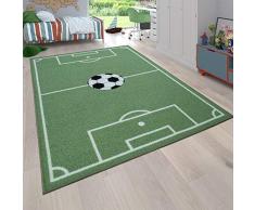 Paco Home Kinder-Teppich, Spiel-Teppich Für Kinderzimmer Mit Fußball-Design, In Grün, Grösse:80x150 cm