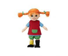 Micki & Friends 44371500 - Pippi Langstrumpf Puppe 30 cm - Stoffpuppe - Teddy - Plüschpuppe - abnehmbare Kleidung - ab 10 Monate
