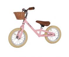 Bandits and Angels - Laufrad Retro Rider mit Weidenkorb und Luftreifen - ab 2.5 Jahren (Retro Rosa)