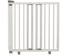Geuther - Treppenschutzgitter ausziehbar 2734+, für Kinder/Hunde, Türschutzgitter zum bohren, Holz, weiß, 86 - 133 cm, TÜV geprüft