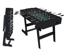 Mendler Tischkicker London, Kicker Kickertisch Tischfussball, klappbar ~ schwarz