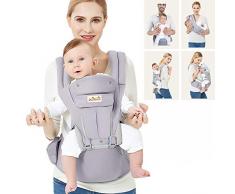 Viedouce Babytrage Ergonomische mit Hüftsitz/Reine Baumwolle Leicht und atmungsaktiv/Multiposition:Dorsal, Ventral, Einstellbar für Neugeborene und Kleinkinder von 0 bis 4 Jahren (3,5 bis 20 kg)