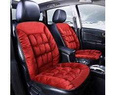 GLITZFAS 1pcs Auto Sitzauflage aus Plüsch,Bequem und atmungsaktiv Universal Auto Vordersitz (Rot)