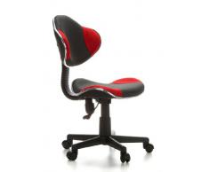 hjh OFFICE 633002 Kinderdrehstuhl Bürostuhl KIDDY GTI-2 grau rot, Kinderdrehstuhl für Schulanfänger, kindgerechte Ausführung, ergonomischer Kinderschreibtischstuhl, Kinderbürostuhl höhenverstellbar, Jugendstuhl