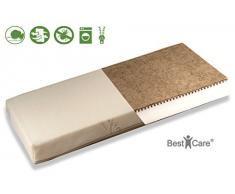 BestCare® - Naturmatratze Babymatratze Kinderbettmatratze aus Pflanzenfasern, kein chemischer Geruch, kein Latex, 2-seitig (Baby/Kleinkind) - Aloe Vera Bezug, Größe:120x60cm