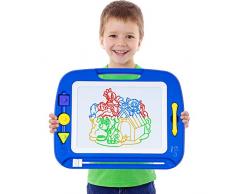 SGILE Magnetische Maltafel Zaubertafeln, Bunt Löschbar Magnettafel Zaubermaltafel Zeichenbrett mit 3 Form Stempeln, Gekritzel Skizze Auflage Tafel Reißbrett Kindergeschenk für 3 4 5 Jahre alt