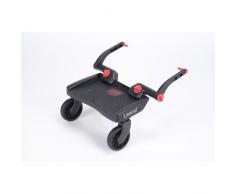 Lascal BuggyBoard Mini 3D, Kinderbuggy Trittbrett mit strukturierter Stehfläche, Kinderwagen Zubehör für Kinder von 2-6 Jahren (22 kg), kompatibel mit fast jedem Buggy und Kinderwagen, rot