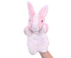 Handpuppen Hase Hase Handpuppen – niedliches Cartoon-Plüschtier Spielzeug – kleine Hase Puppet – interaktive Story-Telling-Puppe – Lernspiel für Erwachsene und Kinder B
