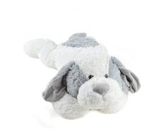 Pink Papaya Riesen Kuschel-Hund Lou, 100cm XXL Plüsch-Hund in weiß/grau, Stoff-Hund, Teddybär zum Liebhaben Toys