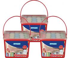 Stylex 48104 Straßenkreide, Mehrfarbig (3X 20er Eimer eckig)