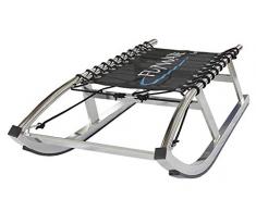 Funwave (Edelstahl Hochglanz Rodel Schlitten Bob Rodelgaudi Gaudirodel Rodelbahn für bis 2 Personen, für Zwei, bis 160 Kg belastbar, Präzise Spurtreue, Sitzkomfort und Robust