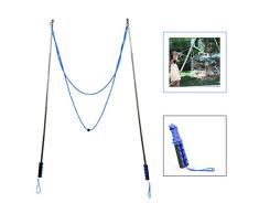 Ubitree Stab Seifenblasen, Riesenseifenblasen stäbe, aus Edelstahl, Seifenblasen Stab Riesig, das Teleskopische Entwurfs Einfache Tragen, für Partys, Outdoor, Garten (Blau)