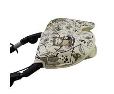 BAMBINIWELT universaler Muff/Handwärmer für Kinderwagen, Buggy, Jogger mit Wolle, EULEN (§3)