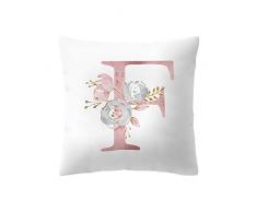 OSYARD Kissenbezüge Zierkissenbezüge,Englisch Alphabet Kissenbezüge Kissenbezug Kissen Bezüge Sitzkissenbezüge Couchkissen Weich Sofakissen Kissenhülle Kinder Zimmer Deko Wohnkultur Weiße 45X45 cm