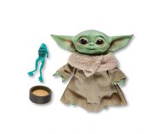 Star Wars The Child sprechende Plüsch-Figur mit Sounds und Accessoires, The Mandalorian Spielzeug, Baby Yoda 19 cm Groß
