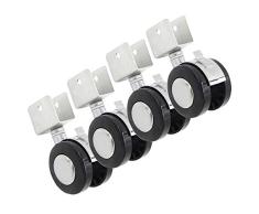 Casters 4XMöbelrollen 2 Zoll Schwenken Mit Bremse Rostfreier Stahl Lenkräder/Für Möbel/Bürostuhl/Krippe/Wagen/Rollen Leise/Laden Sie 200 Kg