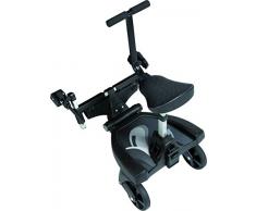 Fillikid Buggy-Board 180° mit 3fach verstellbaren Sitz | Filliboard Mitfahrbrett | Mitfahrbrett universal für Kinderwägen & Buggies & Sportwagen, Größe:SET mit Zusatzsitz