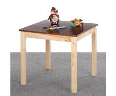 iKayaa Kindertisch Kinderschreibtisch aus Kiefernholz für Kindersitzgruppe 60x60x55cm