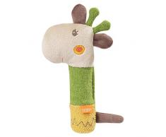 FEHN 059120 Stabgreifling Giraffe / Greifling zum Rasseln, Quietschen, Fühlen, Spielen mit kuschelweichem Stoff-Tier – ein treuer Begleiter für Babys und Kleinkinder ab 0+ Monaten