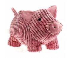 Türstopper-Stoffschwein, schwer, aus geripptem Stoff, Rosa