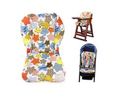 Twoworld Hochstuhl Kissen, große Verdickung Kinderwagen/Auto/Hochstuhl Sitzkissen Liner Mat Pad Cover Protector atmungsaktiv (Farbige Sterne)