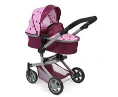 Bayer Chic 2000 595 78 Kombi-Puppenwagen Mika, Stars Brombeere, rosa