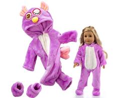 mxjeeio Einteiliger Puppen-Overall Puppenbekleidung - Bekleidungs- und Zubehörset für Babypuppen 40-48cm
